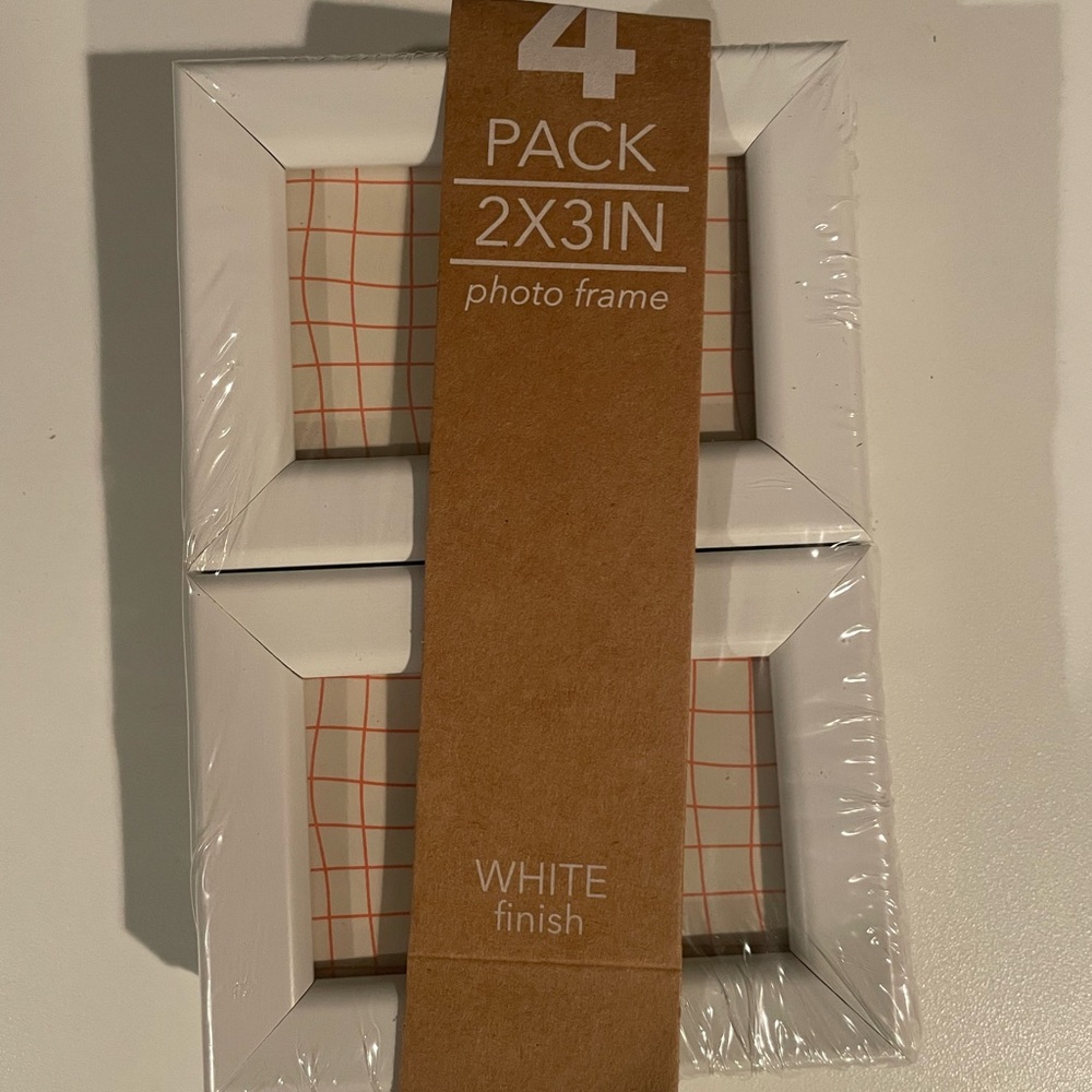 Elegant White Photo Frame Set - 4 Pack